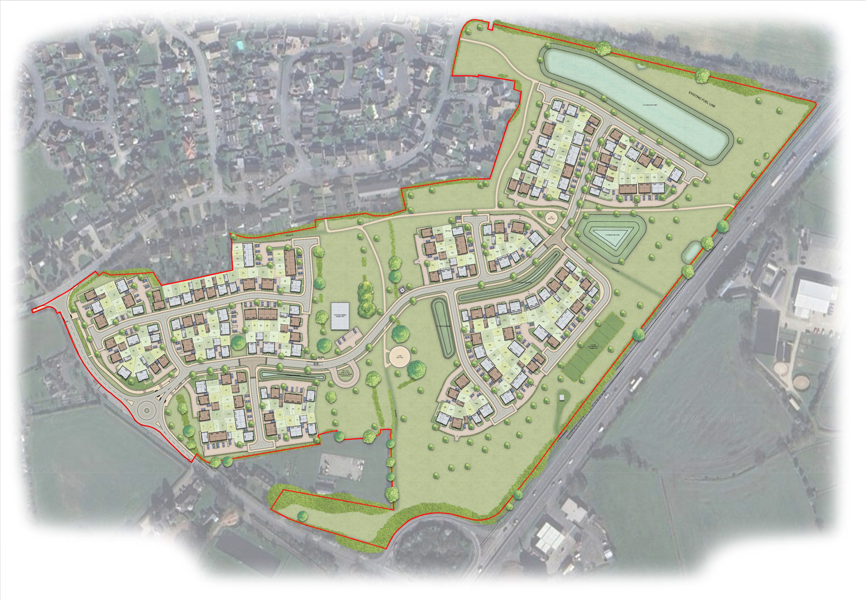The detailed layout for the landscape-led new neighbourhood in Fradley